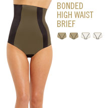 bonded high waist brief