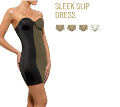 sleek slip dress